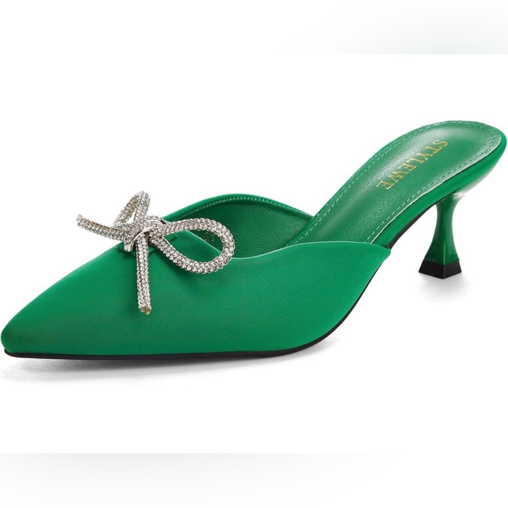 Womens Bow Kitten Heels